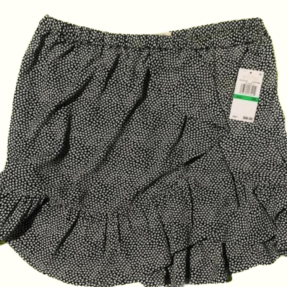 New  With Tags Petite Large Michael Kors Mini Ruffled Mini Skirt